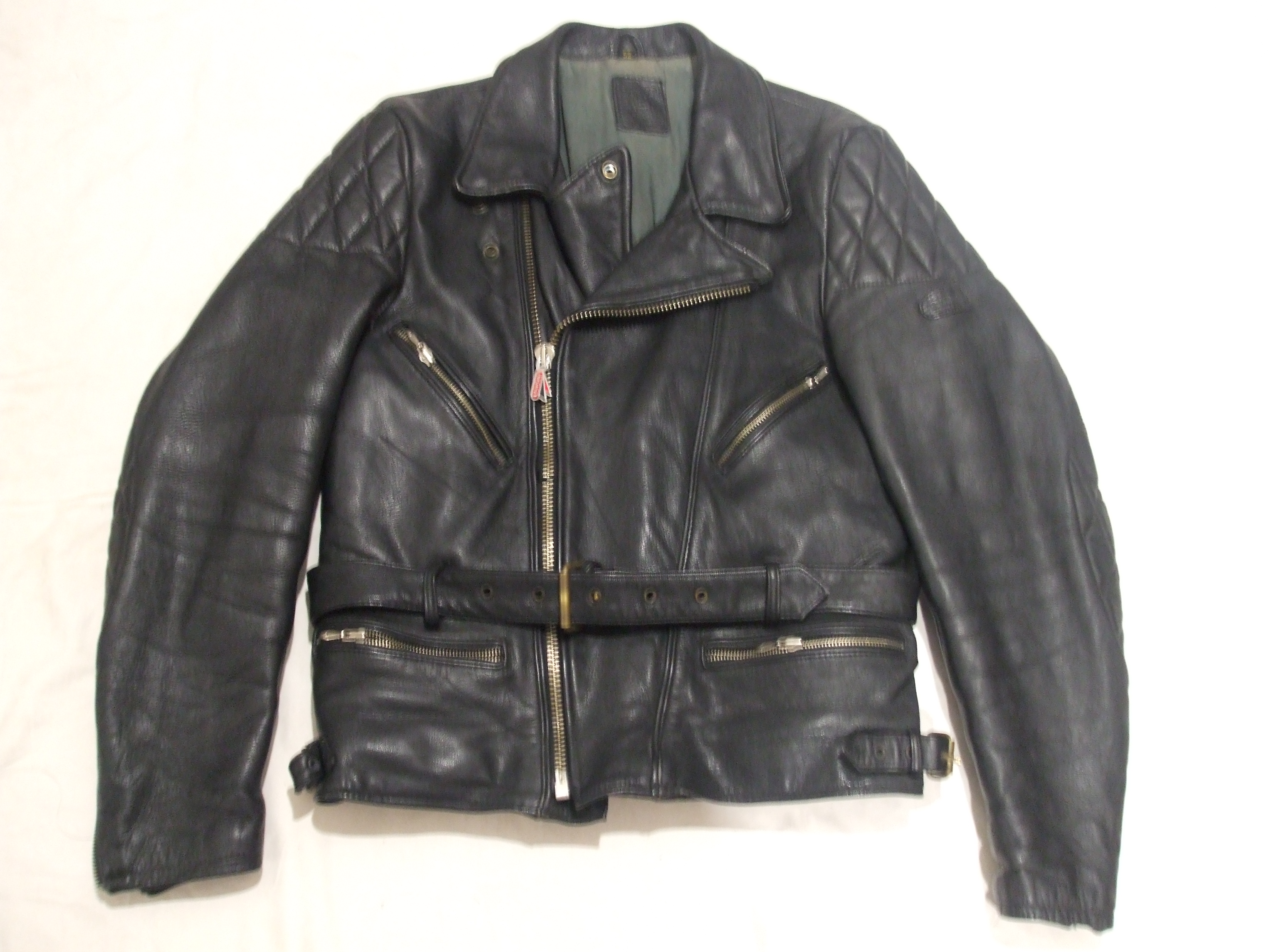 Moto kožená bunda HEINGERICKE, čiernej farby, č. 2001