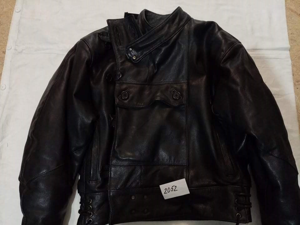Moto kožená bunda, čiernej farby, veľ. M, č.2052