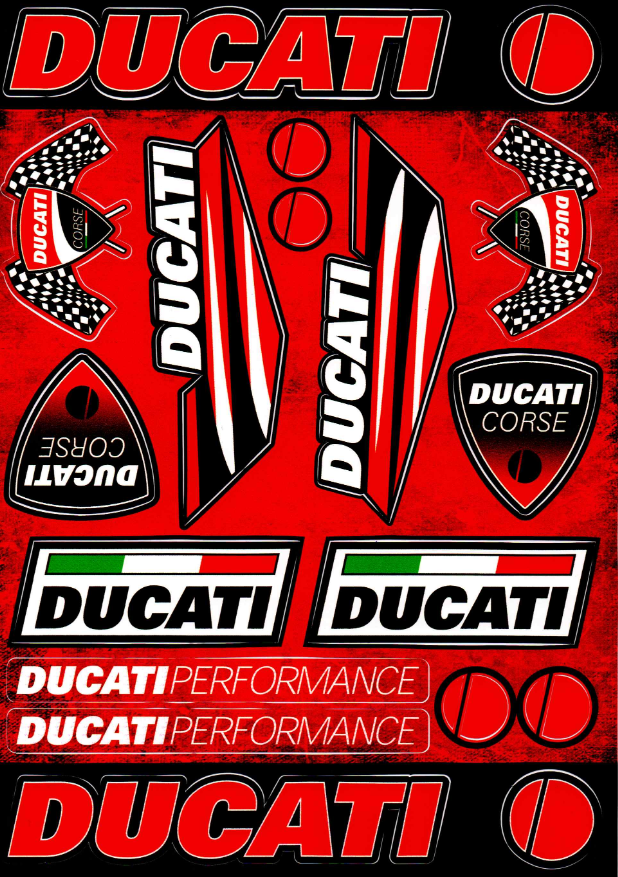 Nalepka moto Ducati 1