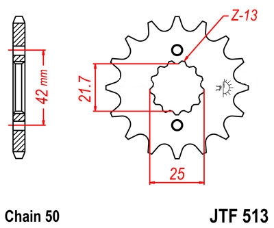 JTF513 15 zubov