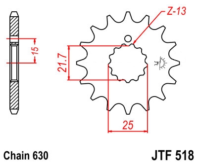 JTF518 15 zubov