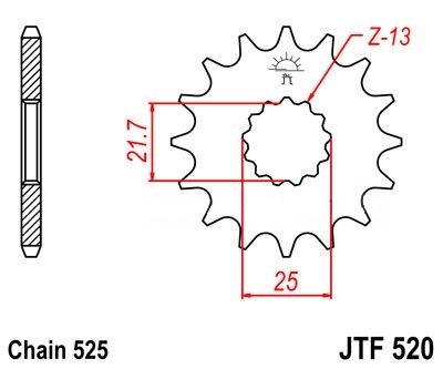 JTF520 16 zubov