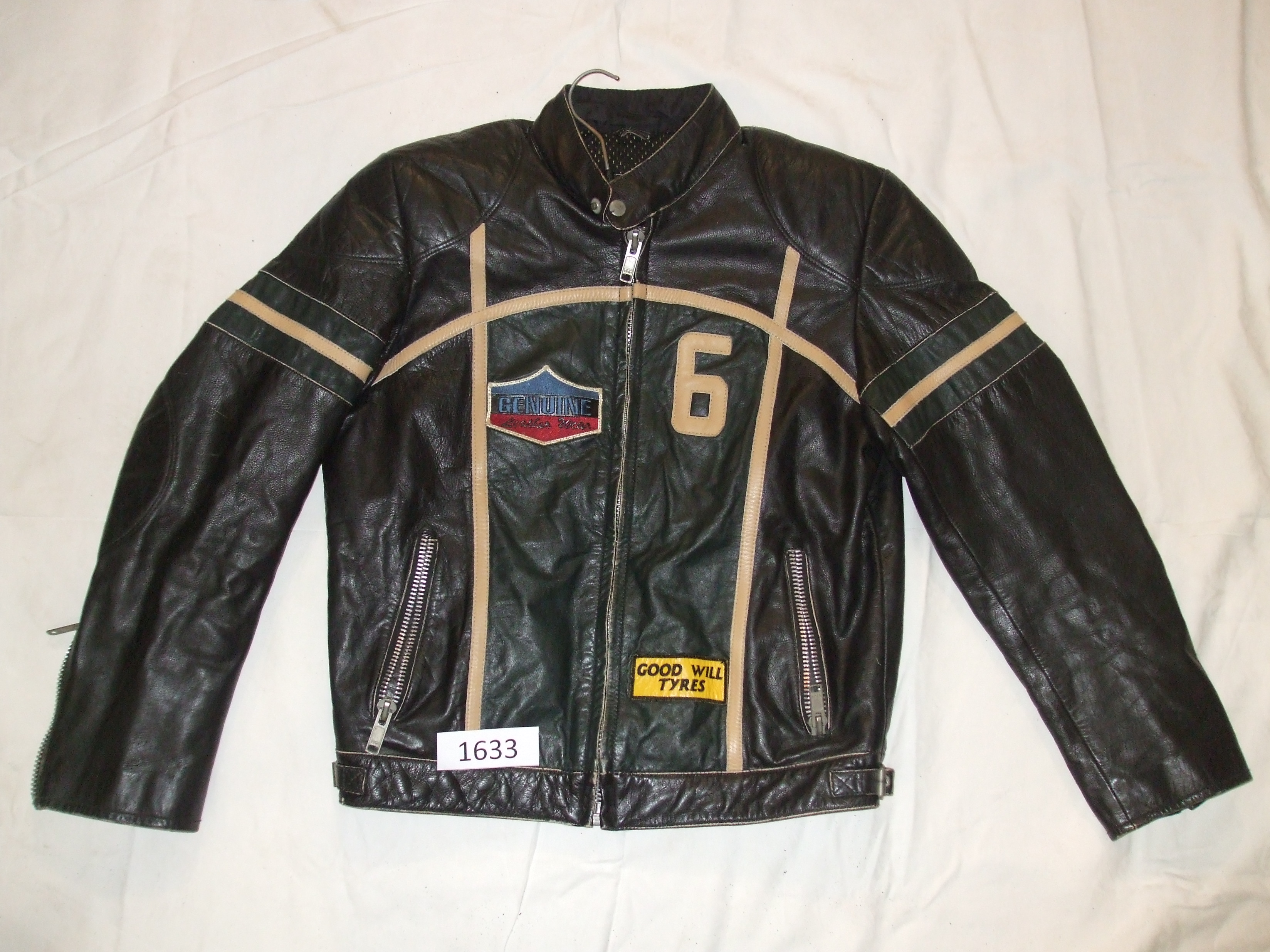 Moto kožená bunda čiernohnedej farby JAKE*S, veľ.M, č.1633
