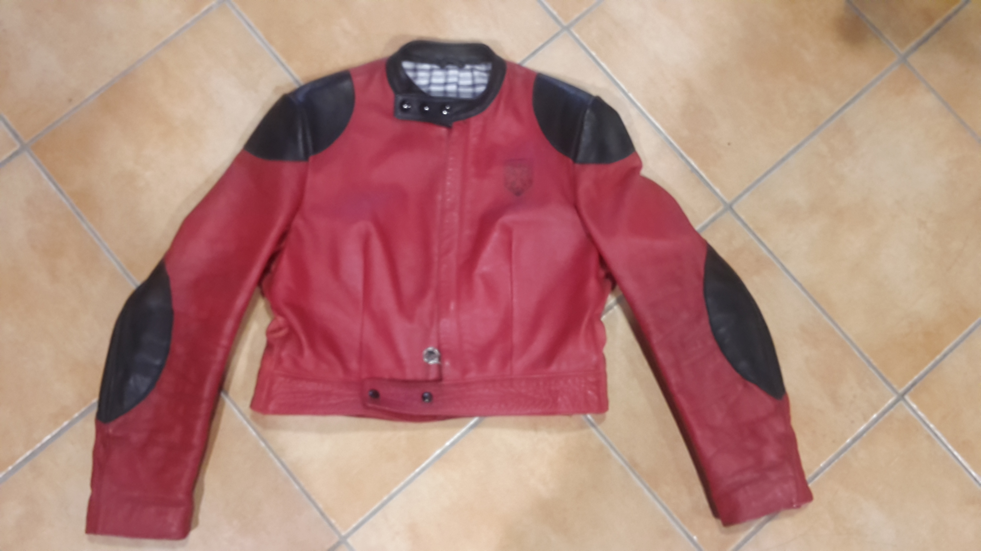 Moto kožená HARRO červená bunda č.1606