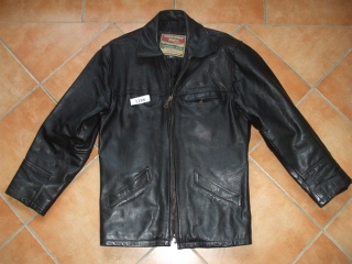 Kožená bunda čierna, veľ.M,č. 1188